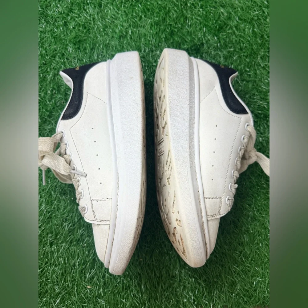 Alexander McQueen Unisex White and‎ Black Sneakers Size 38
